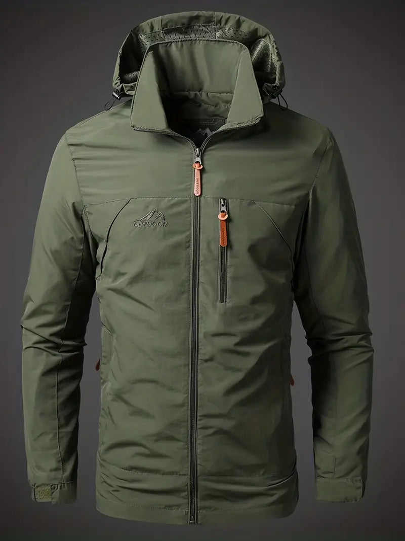 Hooded Zip-Up Jacket for Men - Lightweight - Image 1