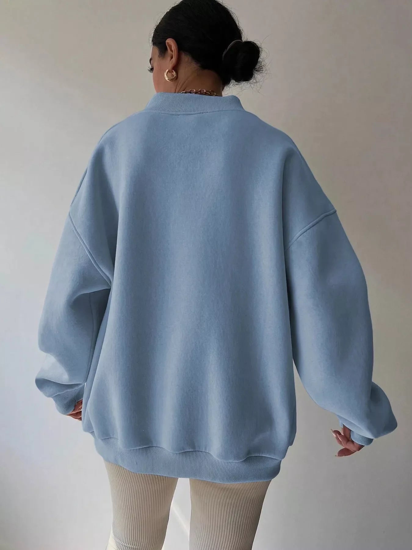 Oversized Pullover Sweater for Women - Drop Shoulder - Image 17
