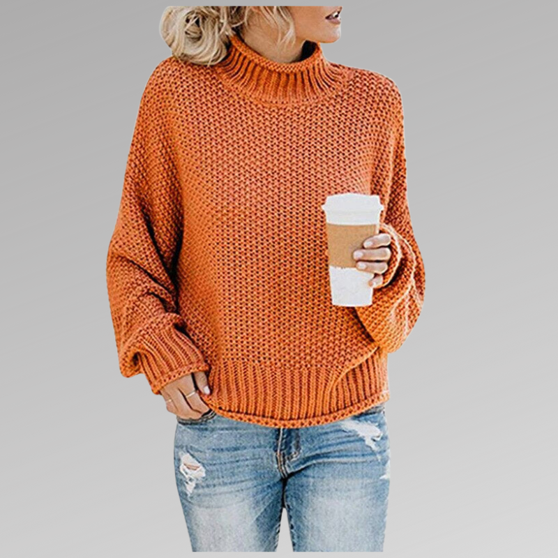 Pullover Sweater for Women - Turtleneck - Image 1