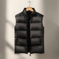 Puffer Vest for Men - Stand Collar - Image 3