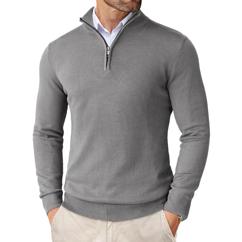 Quarter-Zip Sweater for Men - Long Sleeve - Image 9