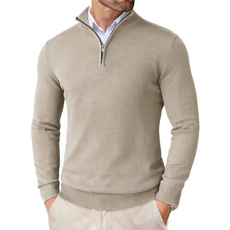 Quarter-Zip Sweater for Men - Long Sleeve - Image 11