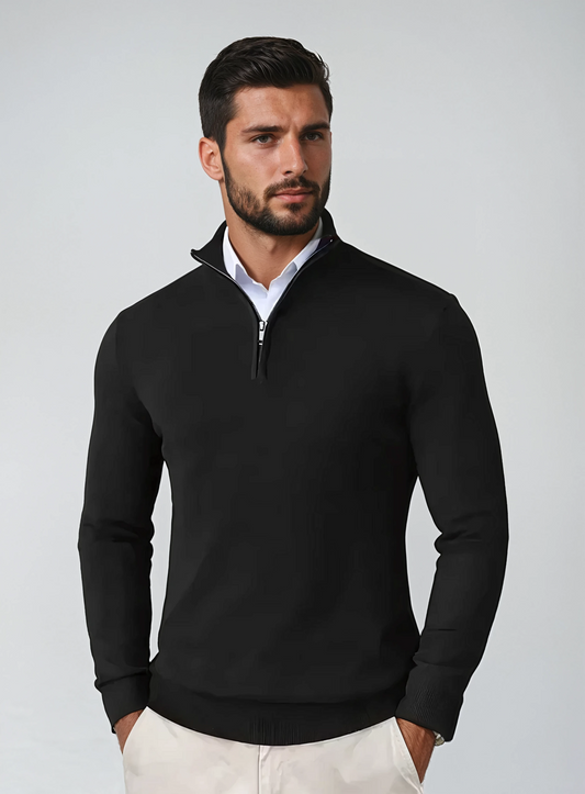 Quarter-Zip Sweater for Men - Long Sleeve - Image 1