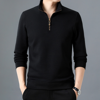 Quarter-Zip Pullover Sweater for Men - Textured - Image 1