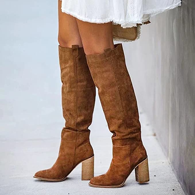 Knee High Boots for Women - Pointed Toe - Image 13