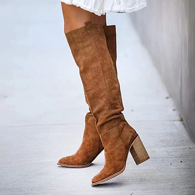 Knee High Boots for Women - Pointed Toe - Image 11