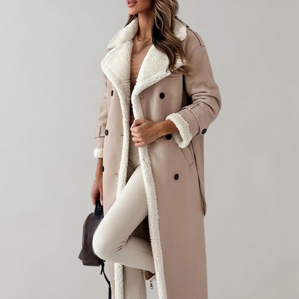 Long Coat for Women - Double-Breasted - Image 9