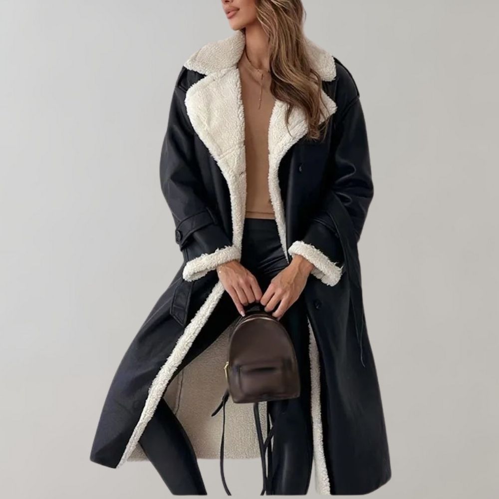 Long Coat for Women - Double-Breasted - Image 6