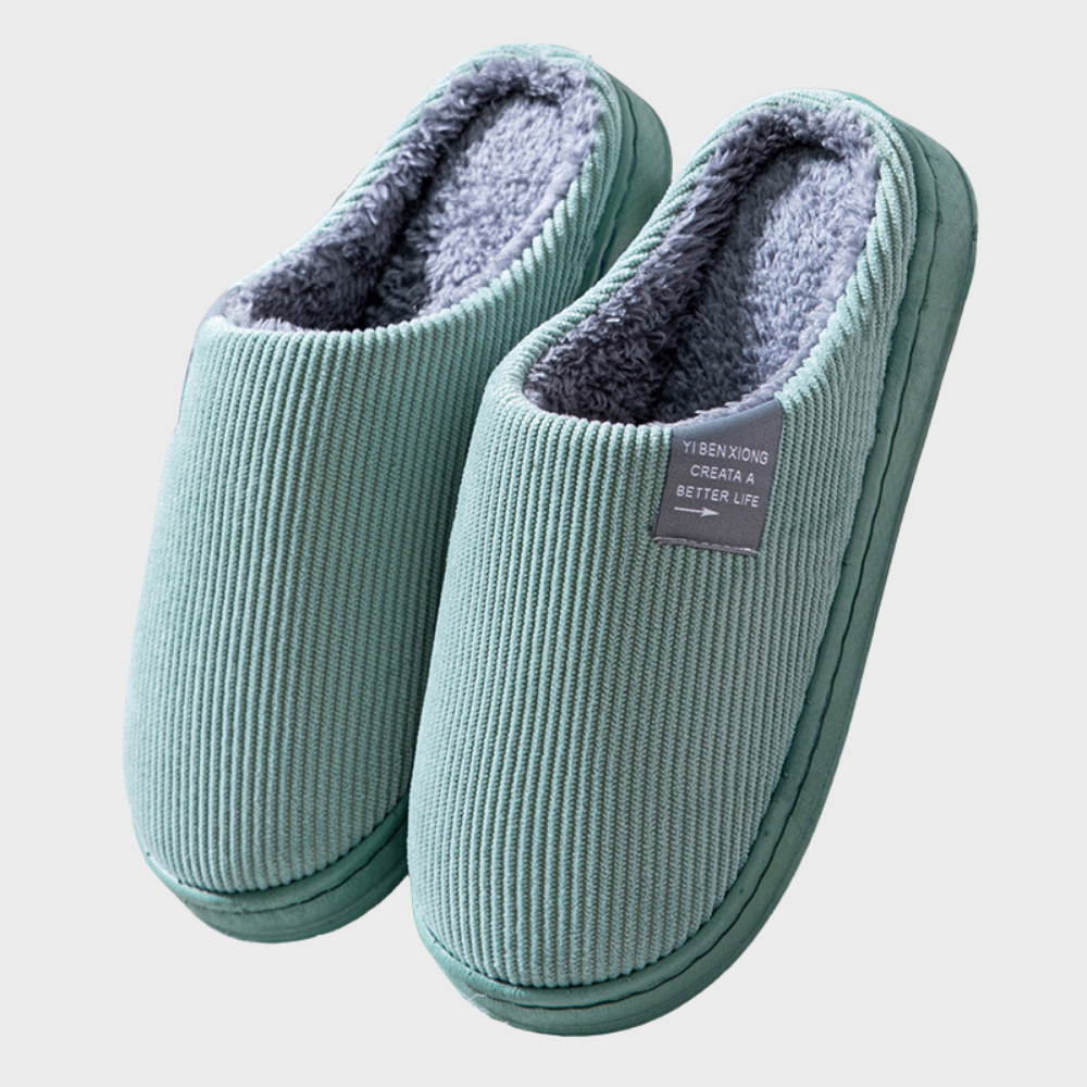 Corduroy Slippers for Women - Fleece Lined - Image 4