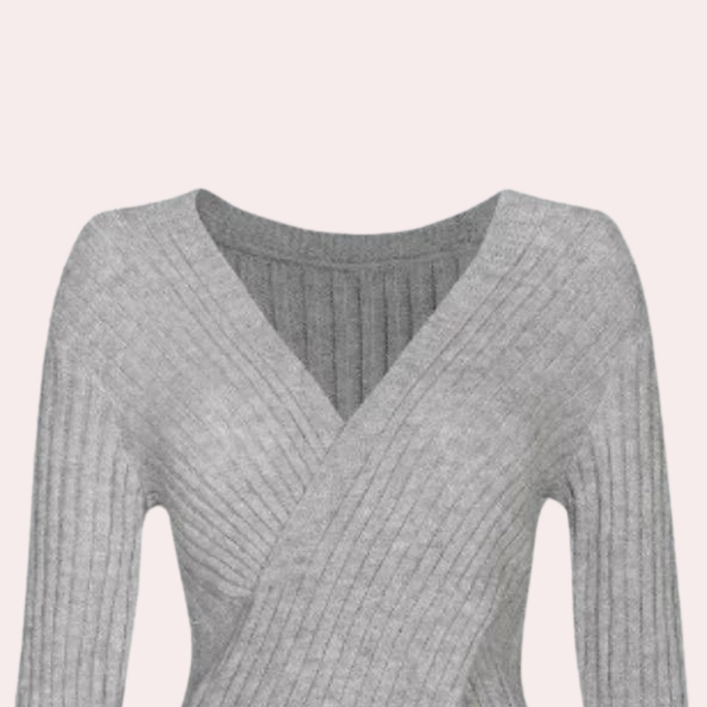 Wrap Sweater for Women - V-Neck - Image 3