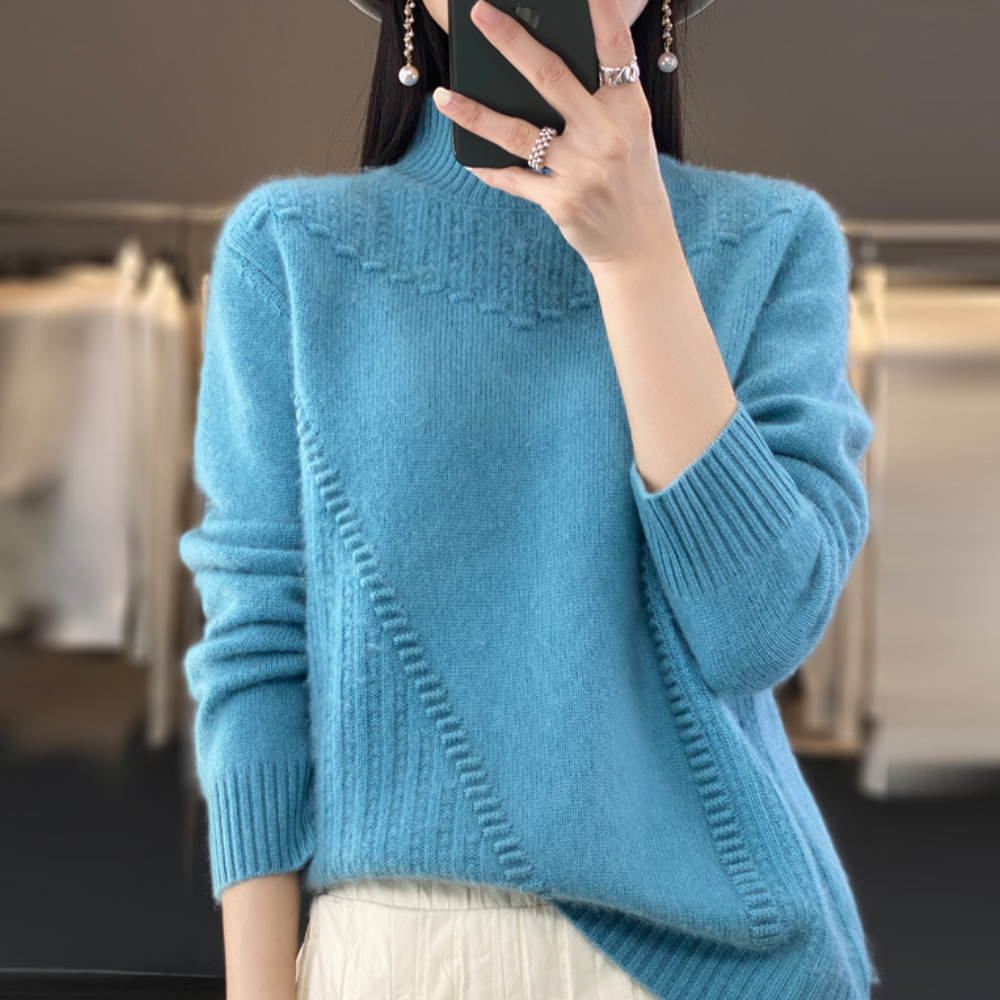 Ribbed Knit Sweater for Women - Relaxed - Image 3