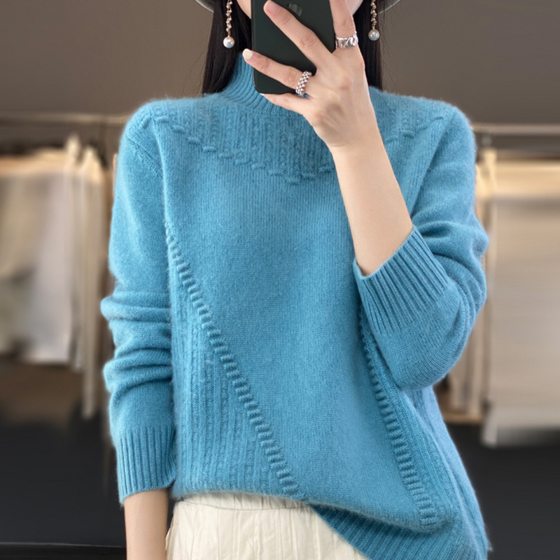 Ribbed Knit Sweater for Women - Relaxed - Image 3