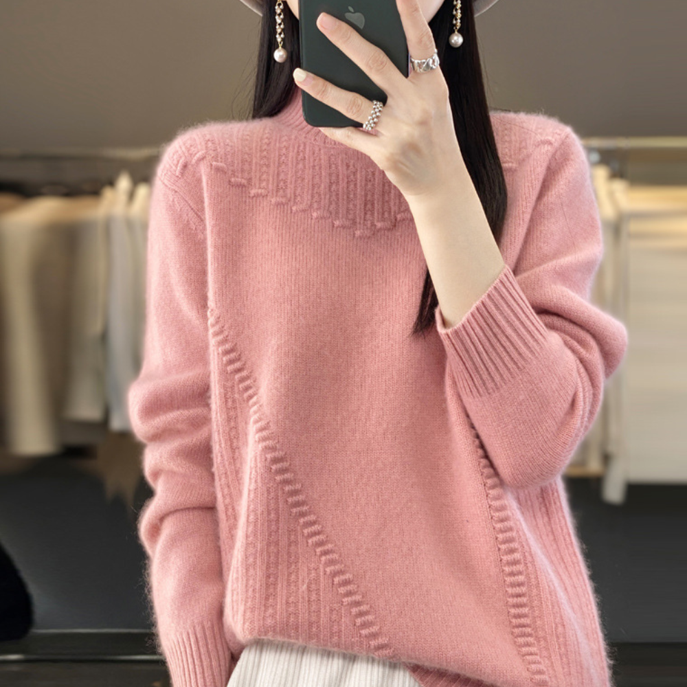 Ribbed Knit Sweater for Women - Relaxed - Image 5