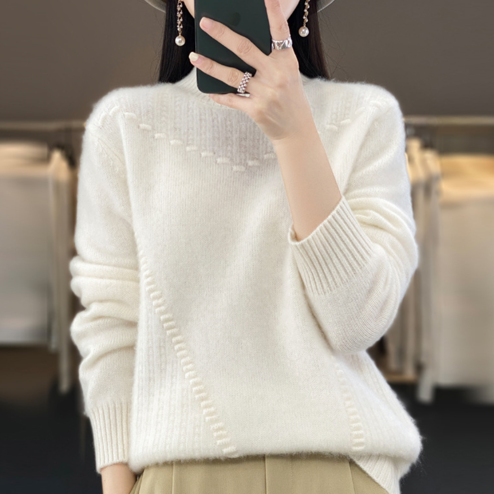 Ribbed Knit Sweater for Women - Relaxed - Image 1