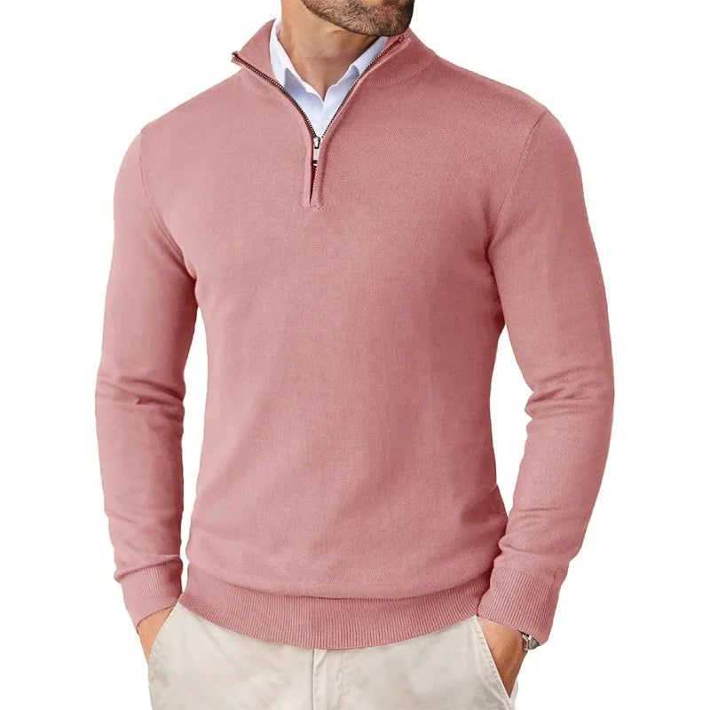 Quarter-Zip Sweater for Men - Long Sleeve - Image 5