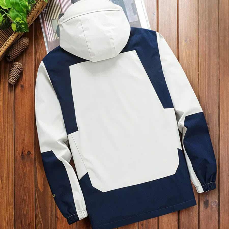 Hooded Color Block Jacket for Men - Long Sleeve - Image 3
