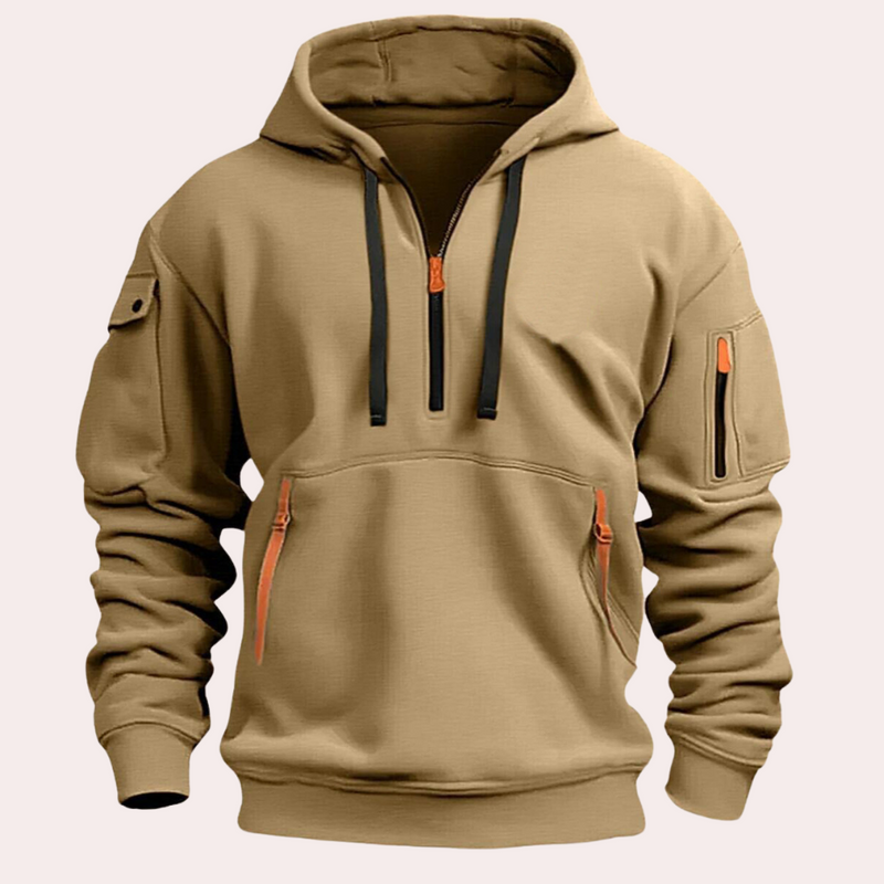 Pullover Hoodie for Men - Cargo Pockets - Image 1