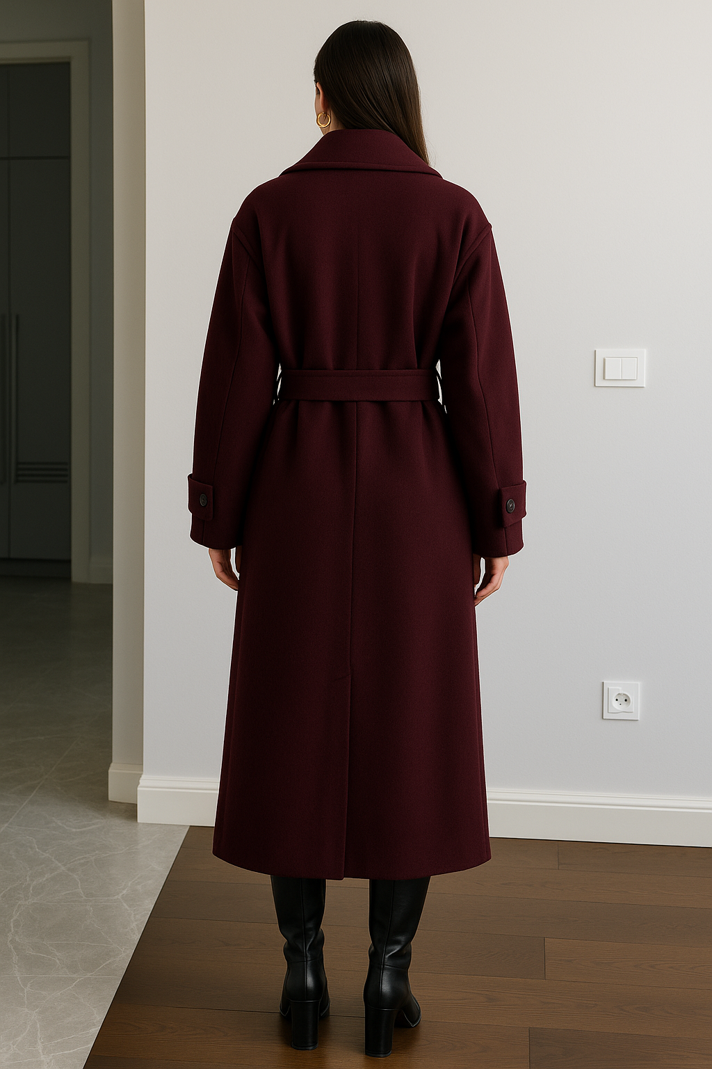 Wrap Coat for Women - Belted - Image 4