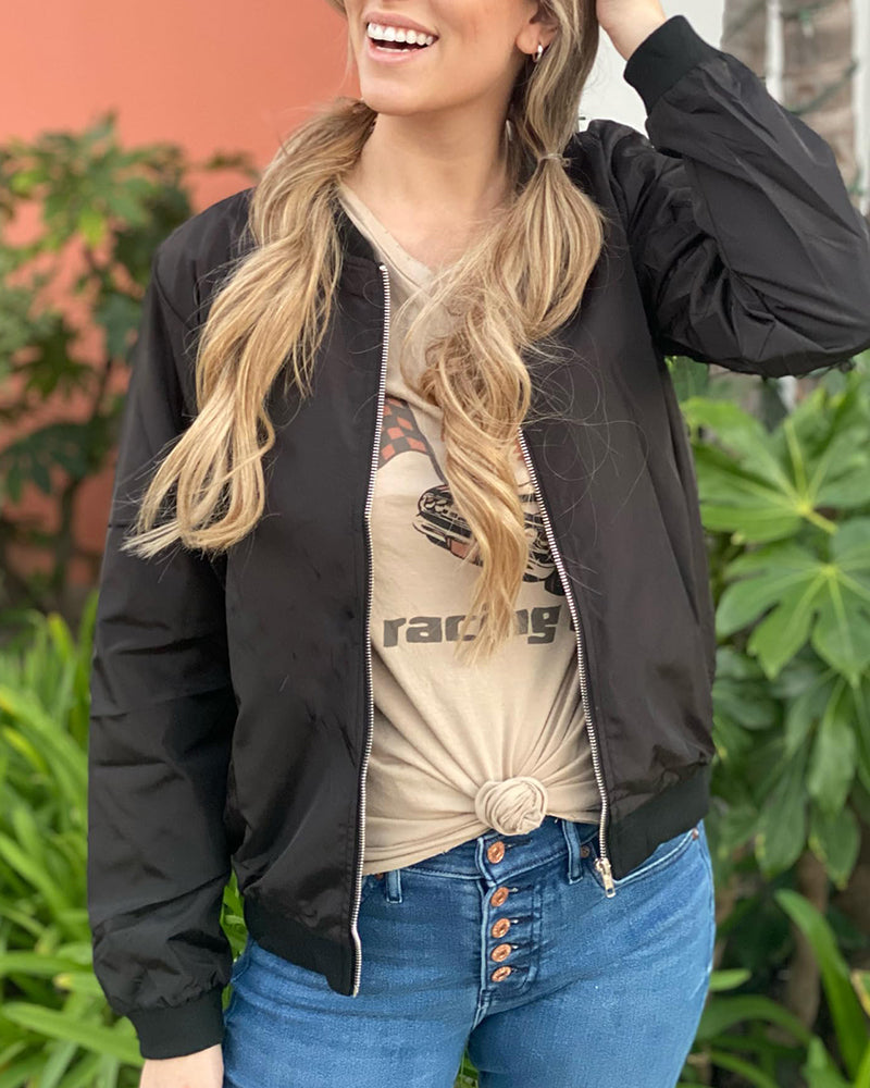 Bomber Jacket for Women - Long Sleeve - Image 1