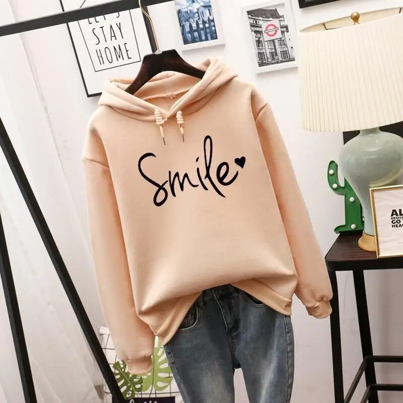 Graphic Pullover Hoodie for Women - Drawstring Hood - Image 1