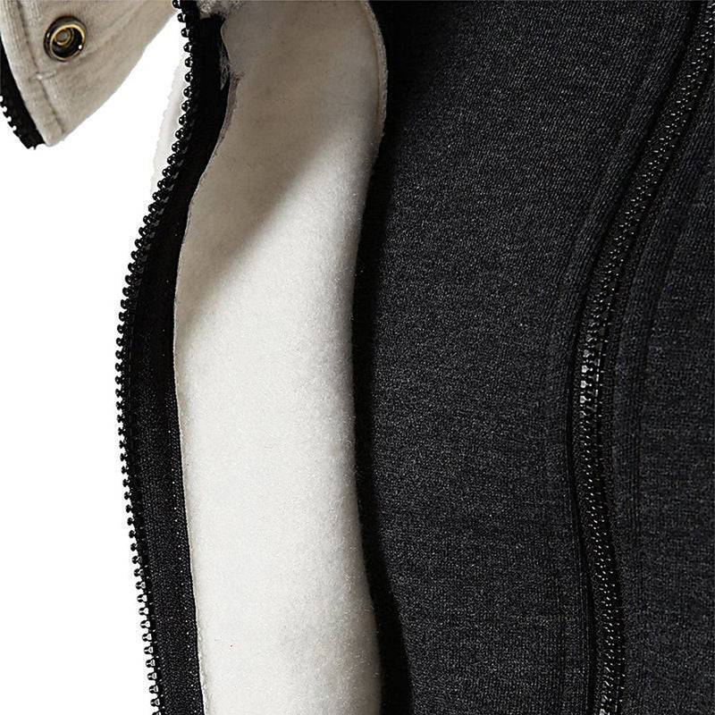 Full Zip Funnel Neck Jacket for Men - Long Sleeve - Image 2
