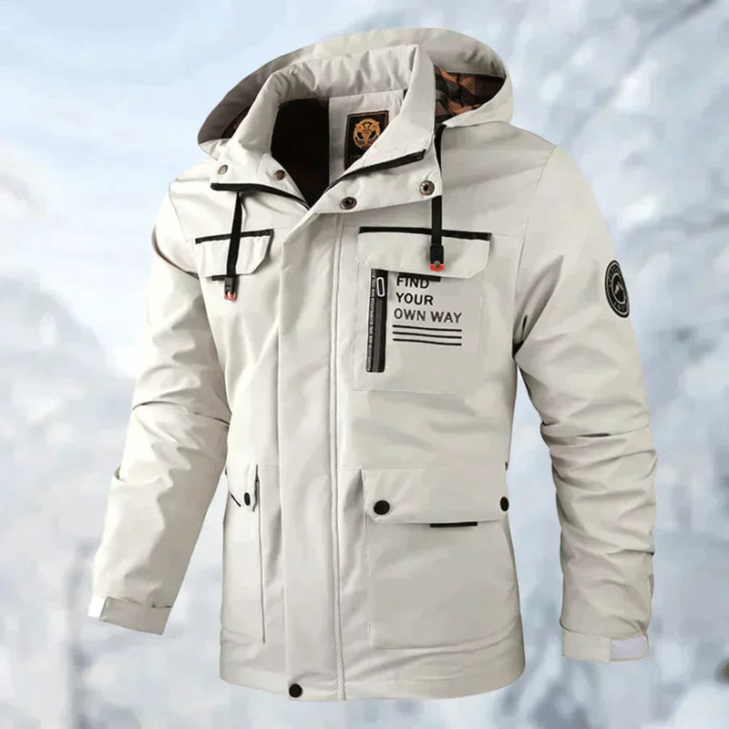 Hooded Casual Jacket for Men - Multi-Pocket - Image 1