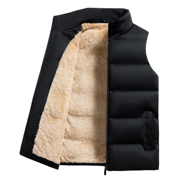 Puffer Vest for Men - Stand Collar - Image 4
