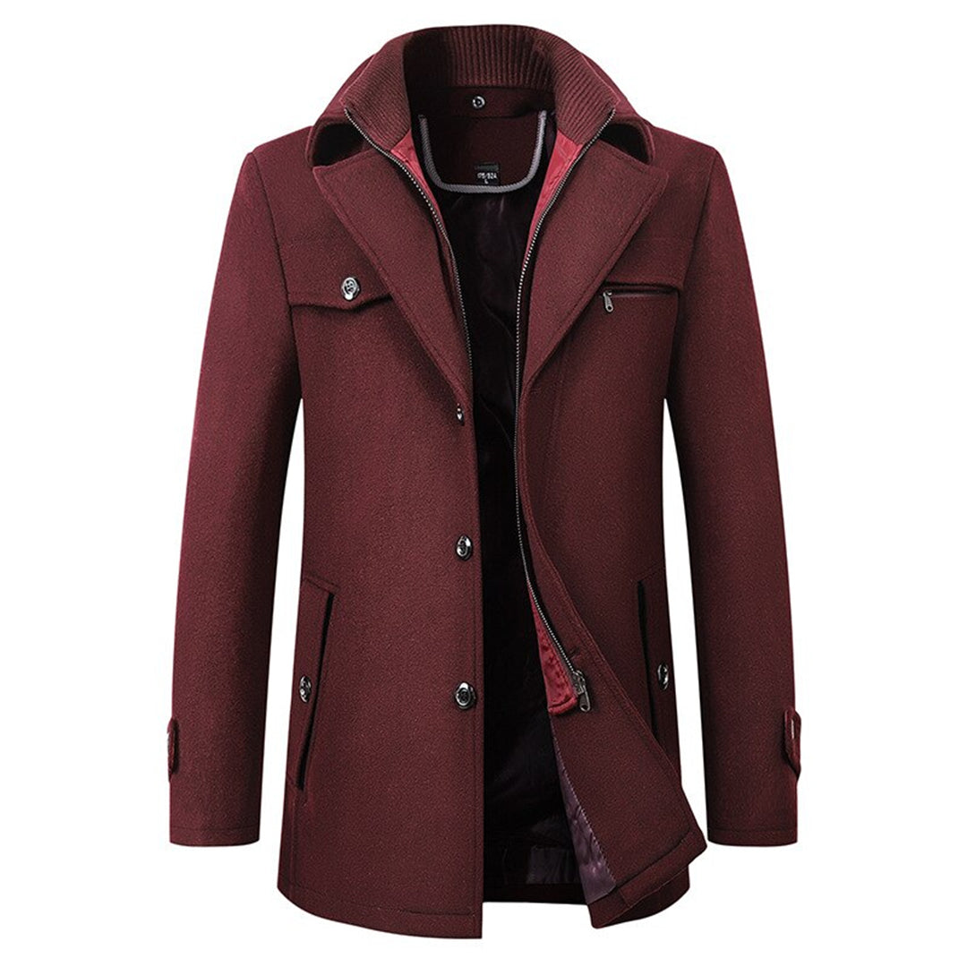 Pea Coat Coat for Men - Button Front - Image 4