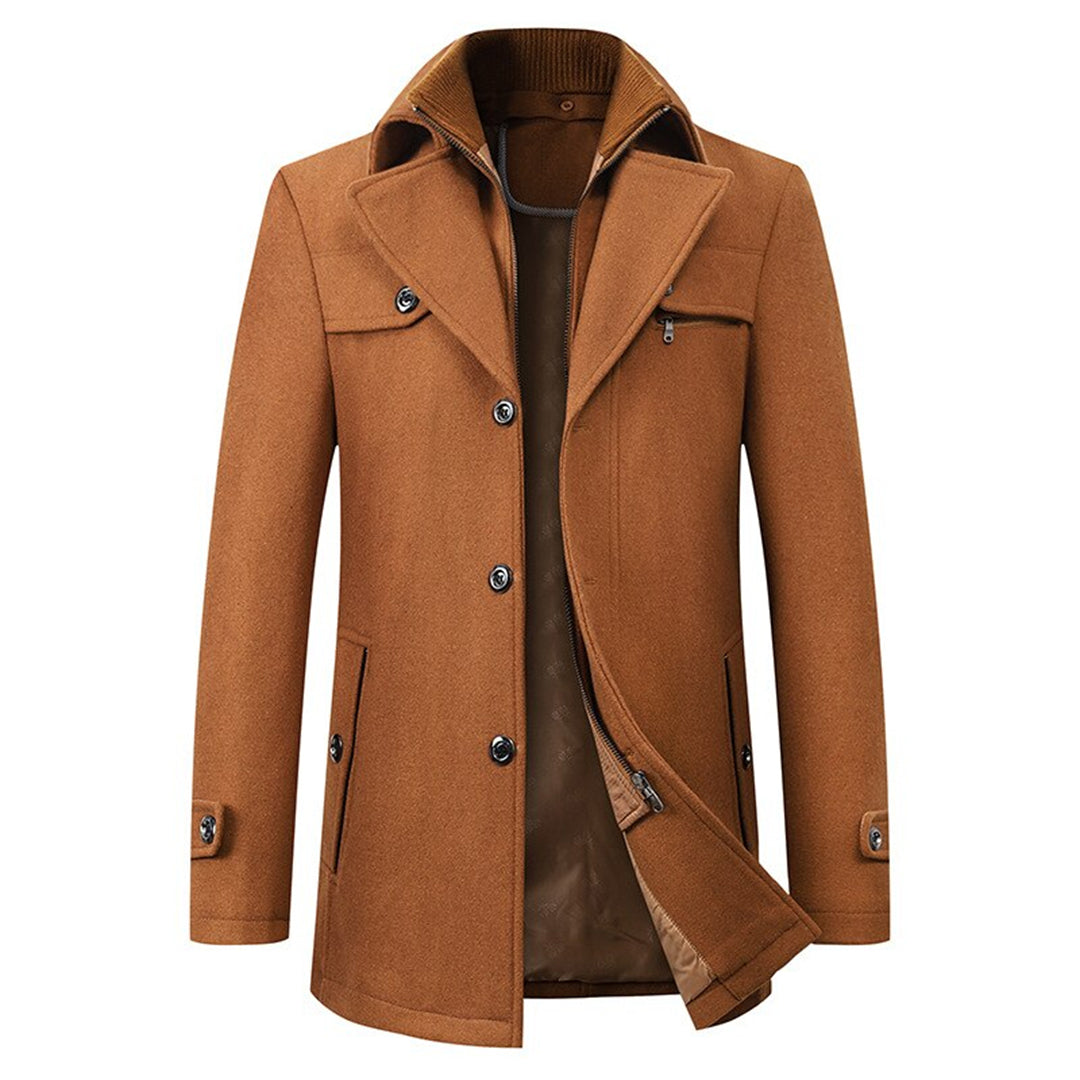 Pea Coat Coat for Men - Button Front - Image 2