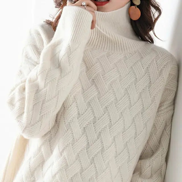 Turtleneck Sweater for Women - Long Sleeve - Image 3
