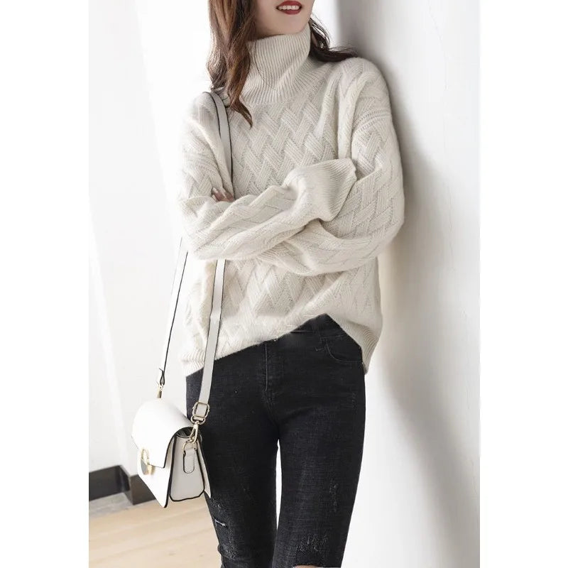 Turtleneck Sweater for Women - Long Sleeve - Image 2