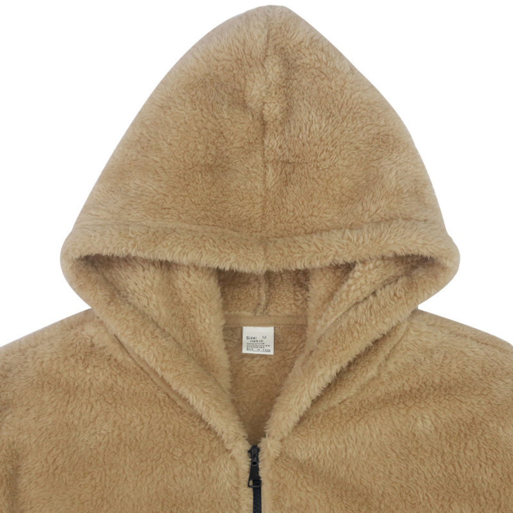 Fleece Hooded Jacket for Men - Zip-Up - Image 4