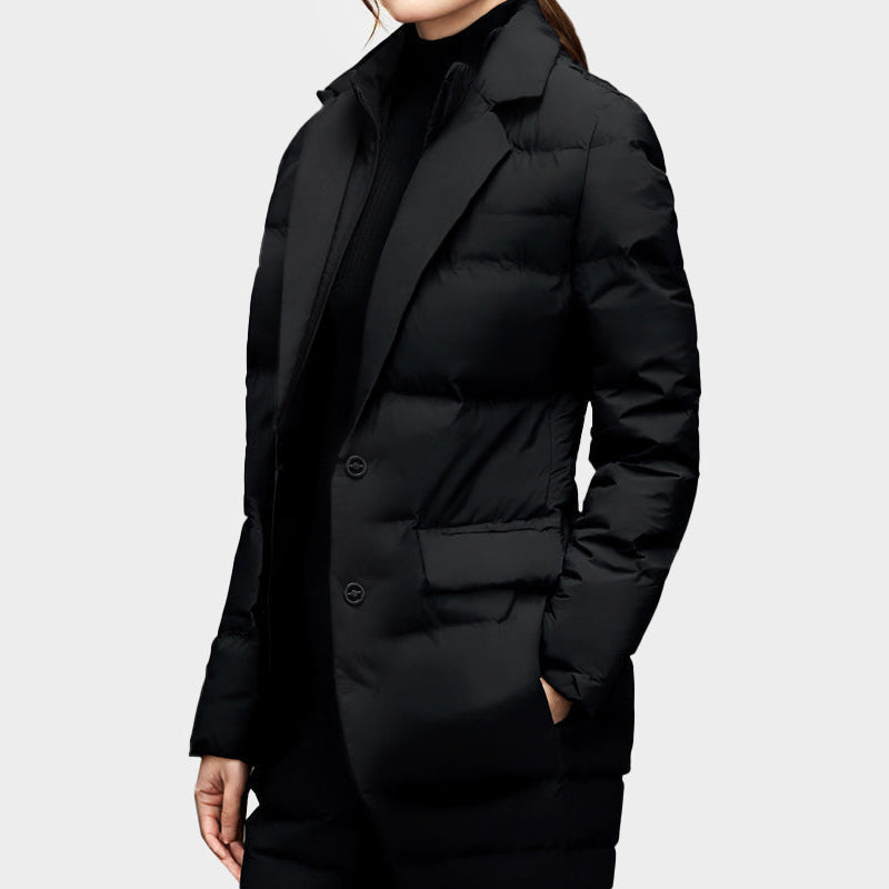 Puffer Blazer Jacket for Women - Fitted - Image 2