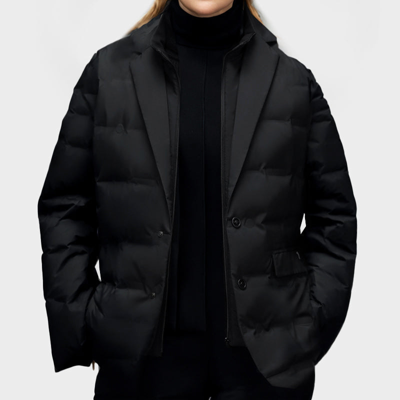Puffer Blazer Jacket for Women - Fitted - Image 4
