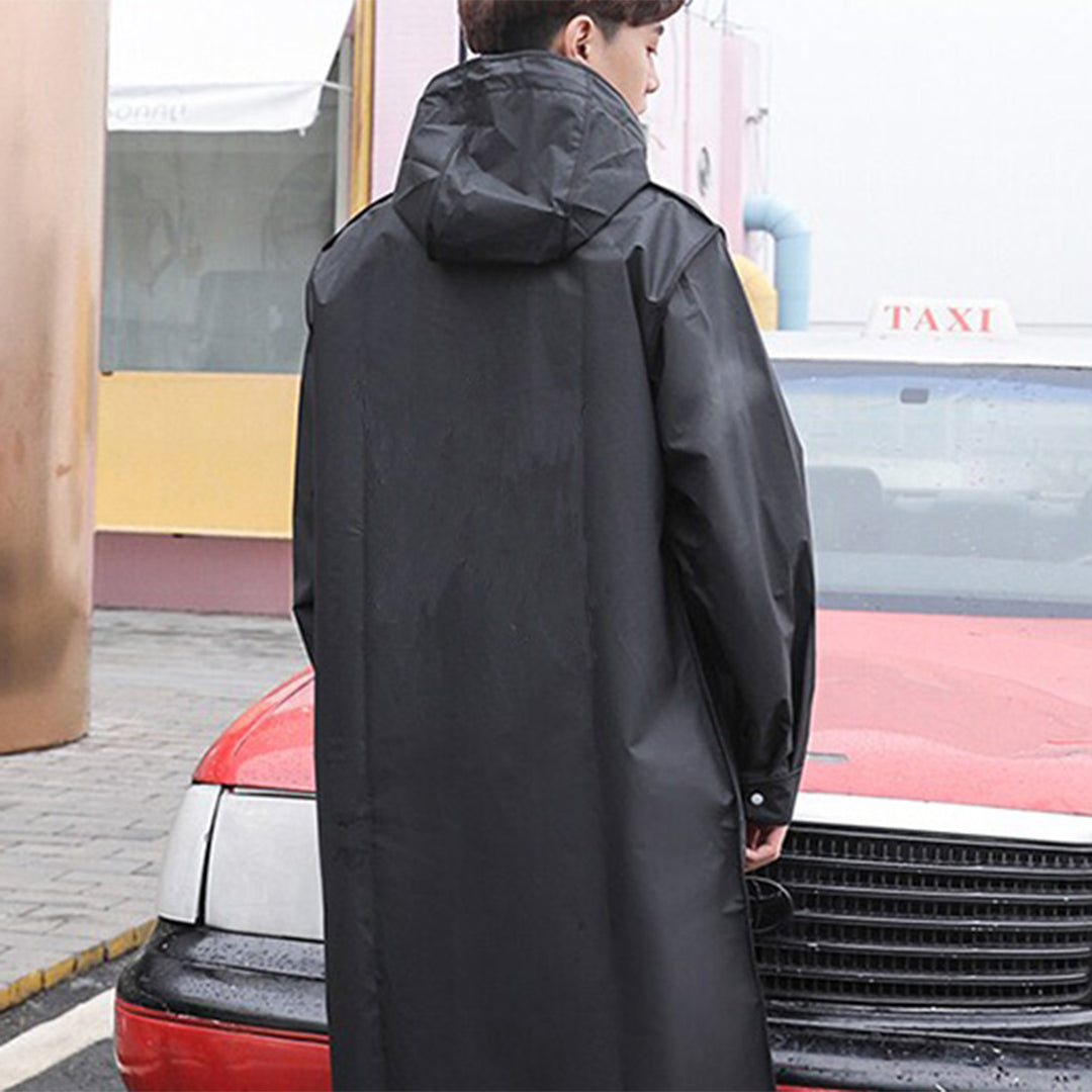 Hooded Long Coat for Men - Button Front - Image 5