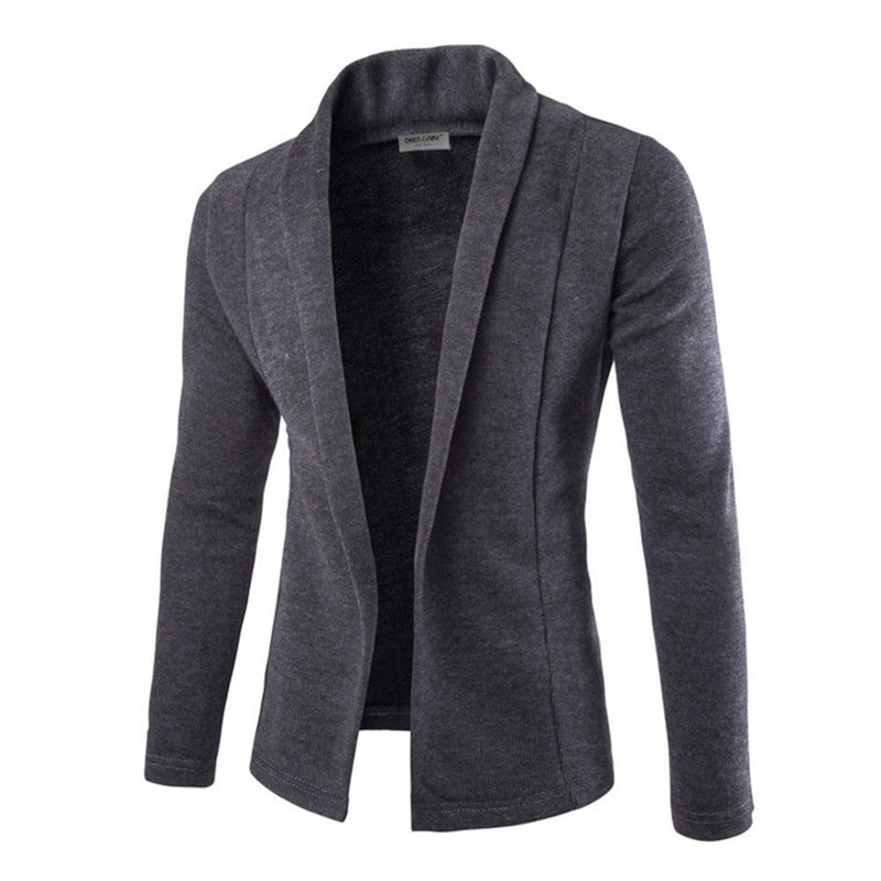 Open Front Cardigan for Men - Shawl Collar - Image 1