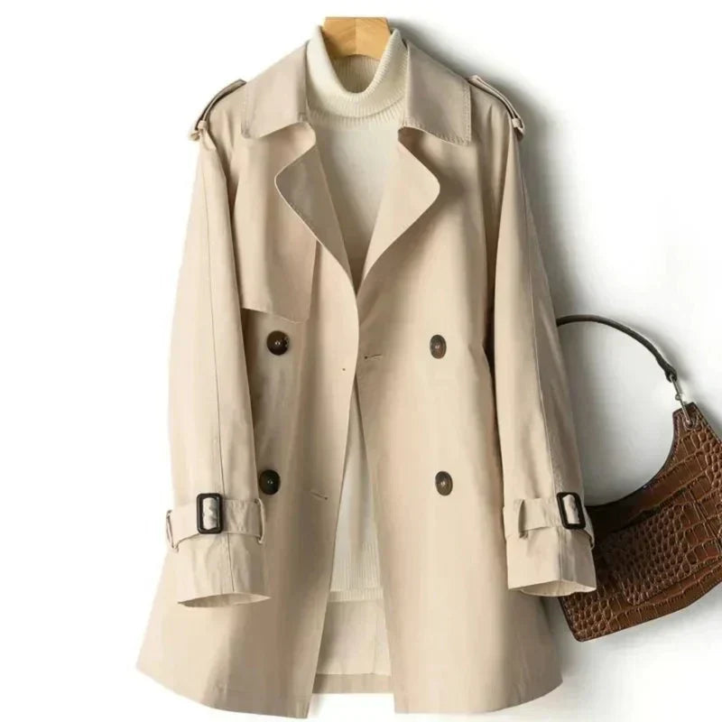 Trench Coat Coat for Women - Double-Breasted - Image 1