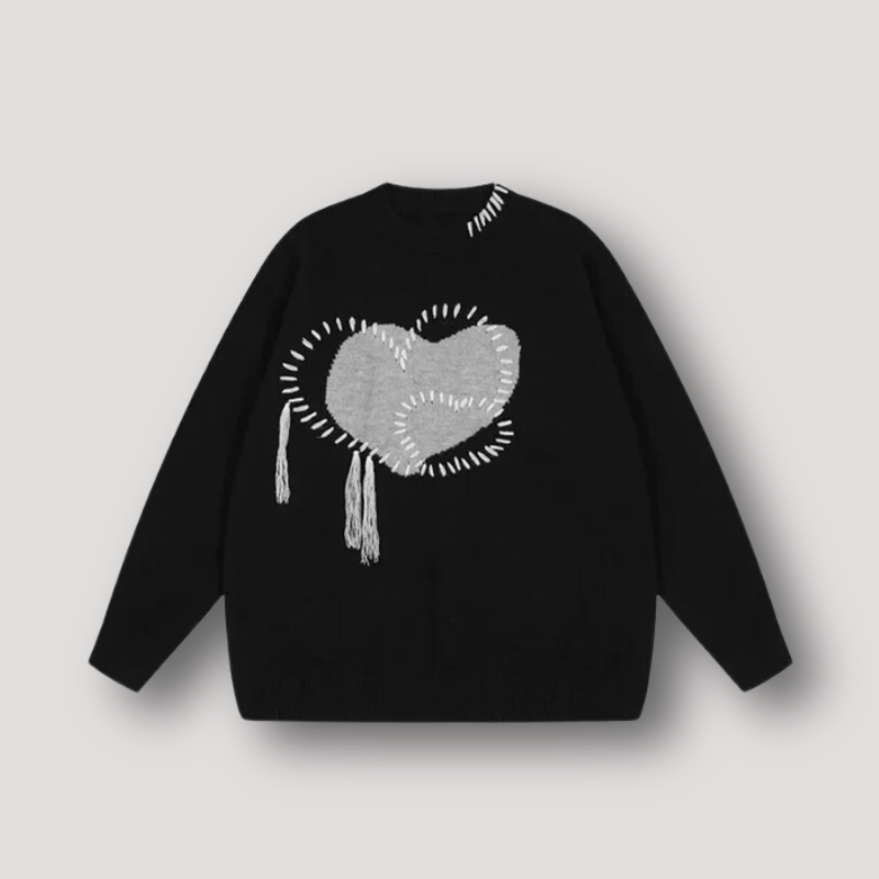 Heart Sweater for Women - Oversized - Image 1