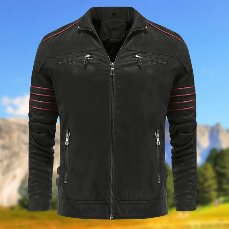 Biker Jacket for Men - Zip-Up - Image 1