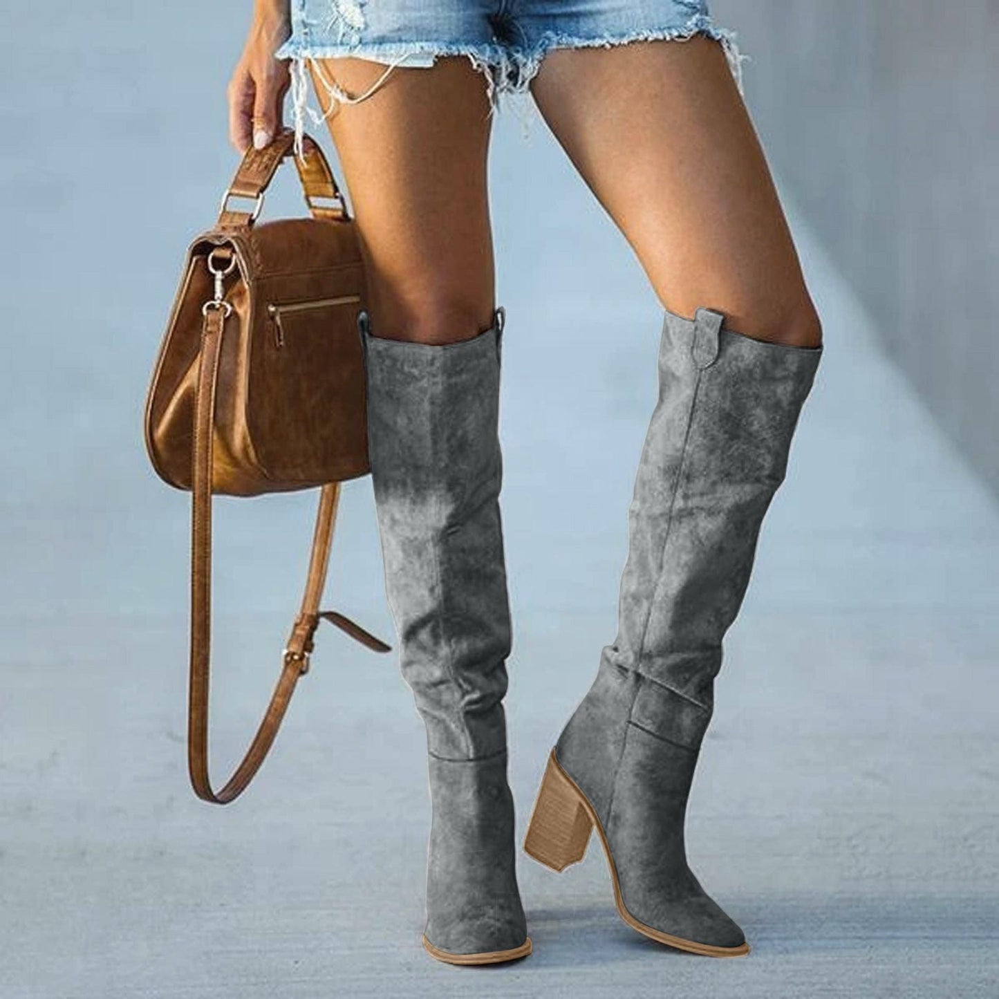 Knee High Boots for Women - Pointed Toe - Image 3