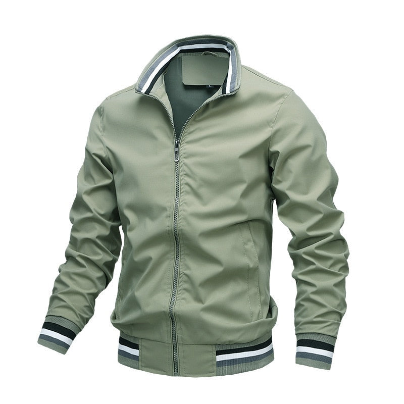 Bomber Jacket for Men - Stand Collar - Image 9