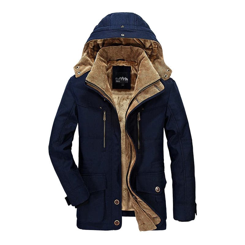 Hooded Parka Jacket for Men - Button Front - Image 4