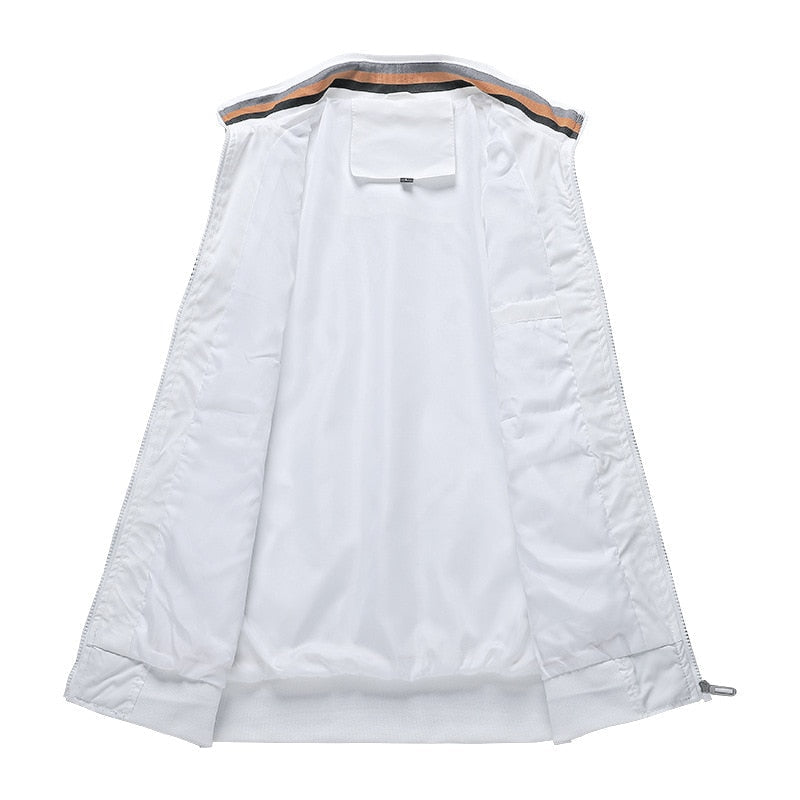 Bomber Jacket for Men - Stand Collar - Image 3