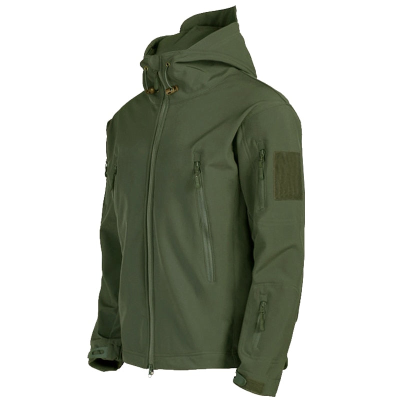 Hooded Tactical Jacket for Men - Full Zip - Image 12