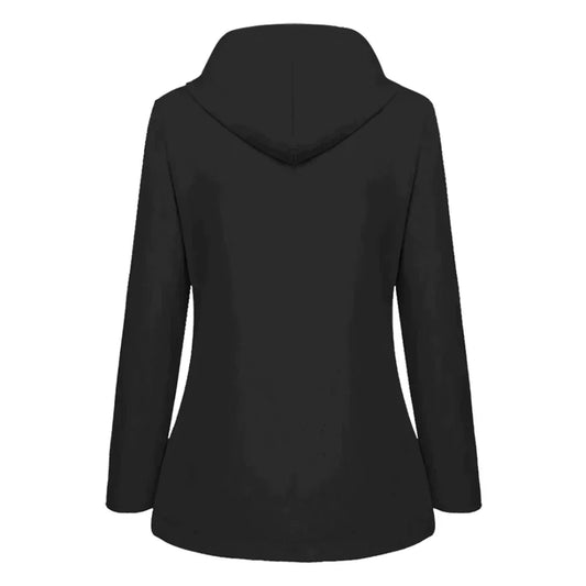 Hooded A-Line Coat for Women - Long Sleeve - Image 1