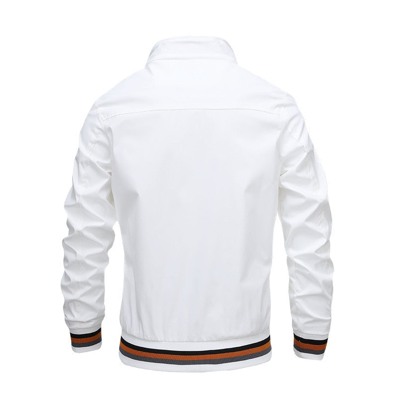 Bomber Jacket for Men - Stand Collar - Image 2