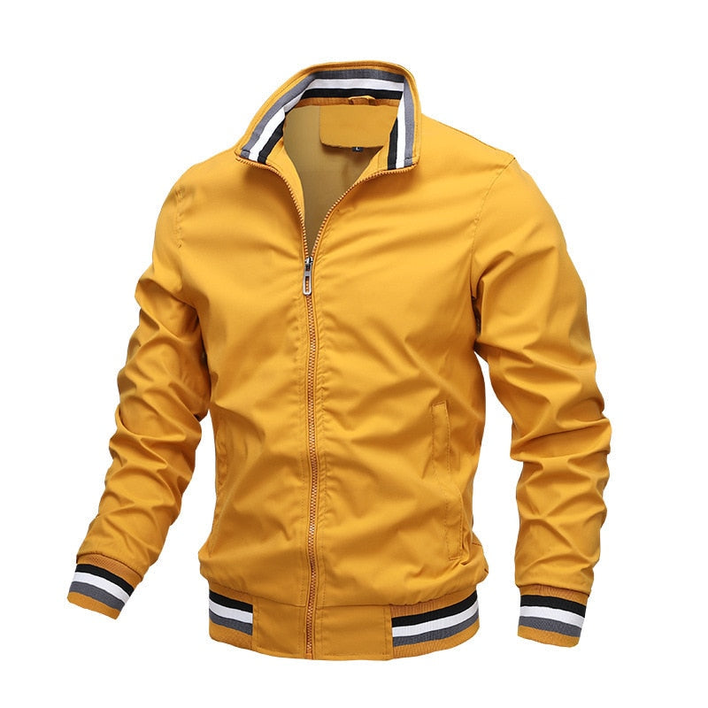 Bomber Jacket for Men - Stand Collar - Image 8