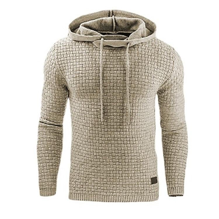 Textured Knit Hoodie for Men - Slim Fit - Image 4