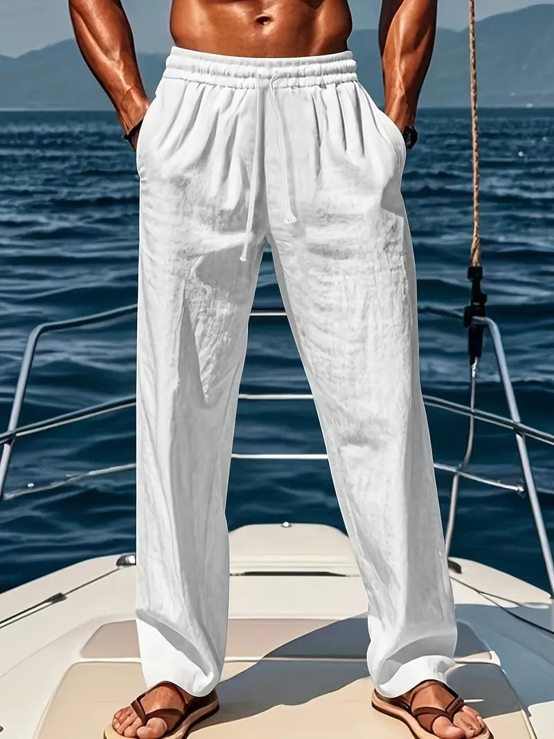 Lounge Pants for Men - Drawstring Relaxed Fit - Image 1