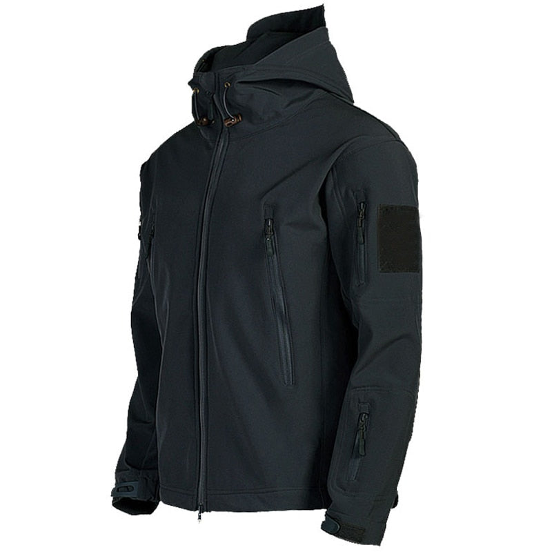 Hooded Tactical Jacket for Men - Full Zip - Image 3